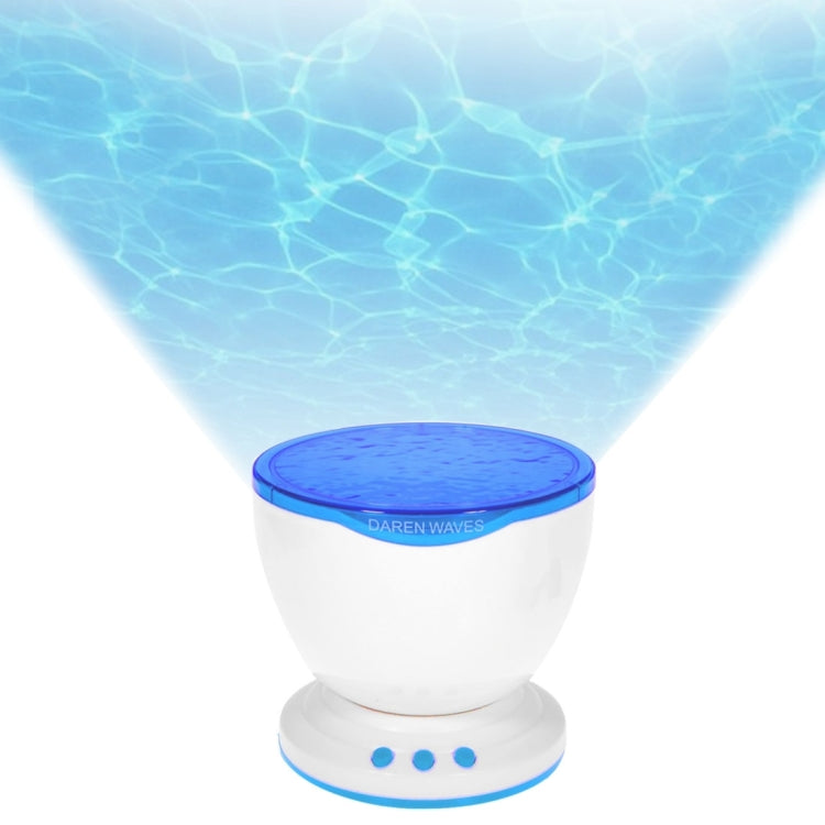 Daren Waves MINI-Wave Projection Lamp + Cute Speaker(Blue)