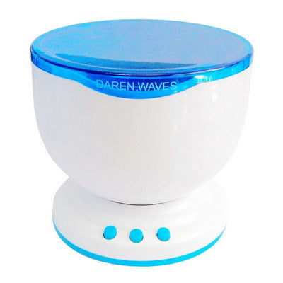 Daren Waves MINI-Wave Projection Lamp + Cute Speaker(Blue)