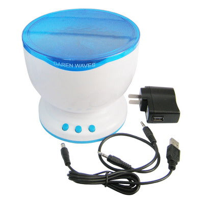 Daren Waves MINI-Wave Projection Lamp + Cute Speaker(Blue)