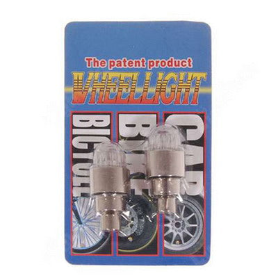 2 x Bike Car Tyre Valve Caps Neon Light Lamp Wheel LED (Change Color Light)