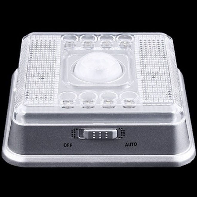 L0803SER 8 LED Light PIR Auto Sensor Motion Detector(White)