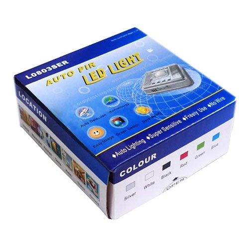 L0803SER 8 LED Light PIR Auto Sensor Motion Detector(White)