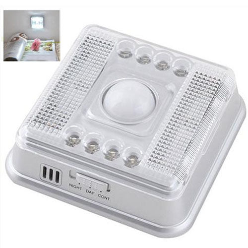 L0803SER 8 LED Light PIR Auto Sensor Motion Detector(White)