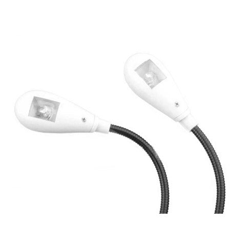 YHX-906 Dual Flexible Neck Table Lamp, USB Powered Clip on 4 LEDs