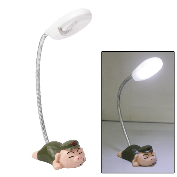 Cute Pig Pattern Light Toy Desktop Lamp Eye Protection Light Nightlight(White)