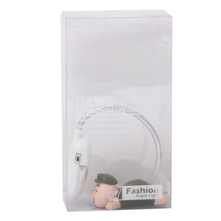 Cute Pig Pattern Light Toy Desktop Lamp Eye Protection Light Nightlight(White)