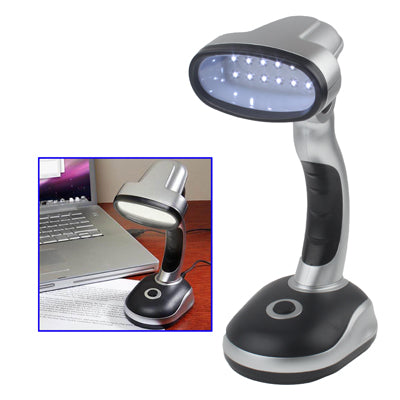 12 LED Desk Laptop Lamp Light(Silver)
