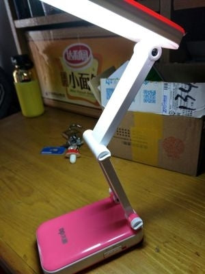 DP-666S Folding Rechargeable Desk Light Lamp, 24 LED, White Light, Two-stage Dimming