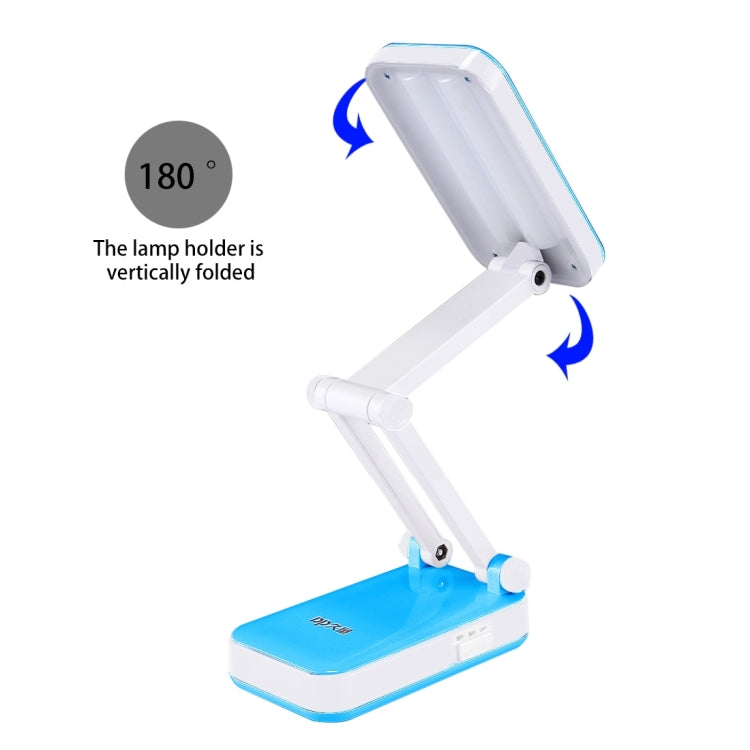 DP-666S Folding Rechargeable Desk Light Lamp, 24 LED, White Light, Two-stage Dimming