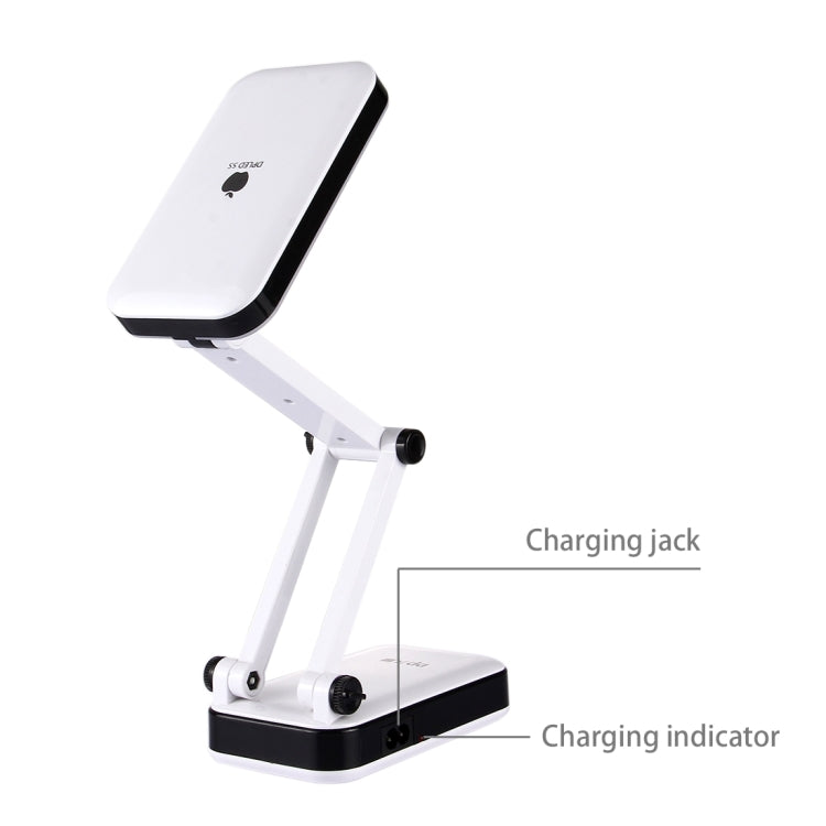 DP-666S Folding Rechargeable Desk Light Lamp, 24 LED, White Light, Two-stage Dimming