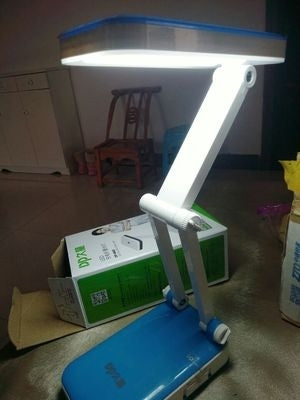 DP-666S Folding Rechargeable Desk Light Lamp, 24 LED, White Light, Two-stage Dimming