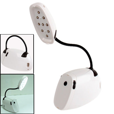 Bag Style 9 LED Foldable Charging Desk Lamp, Support 360 Degree Rotation(White)