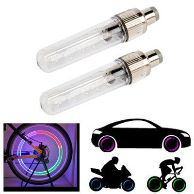 Motion Activated Wheel Lights for Bikes and Cars (2 Pcs in One Packaging, the Price is for 2 Pcs)(Silver)