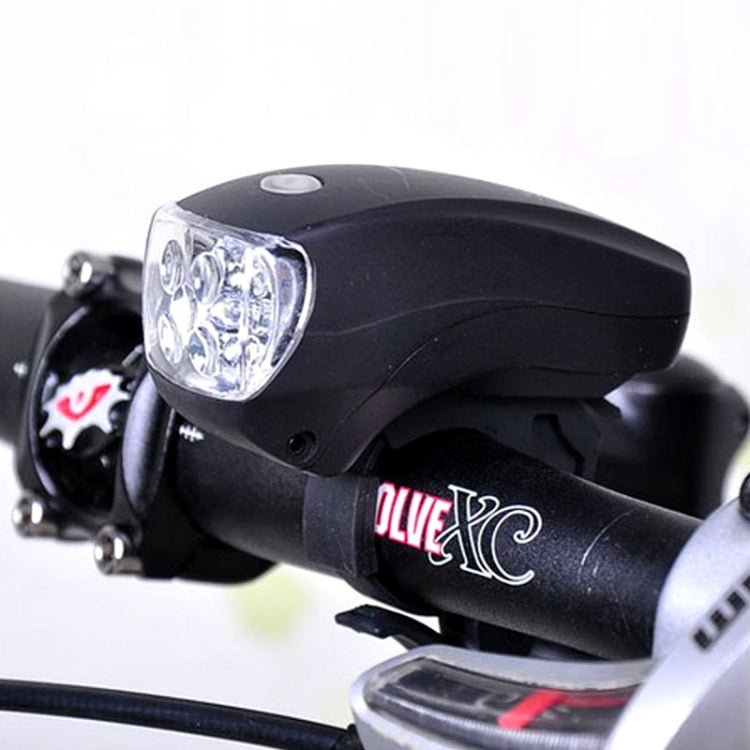5 LED Super Bright Bicycle Weather-resistant Headlight with Stand & Three Kinds of Flashing Modes(Black)