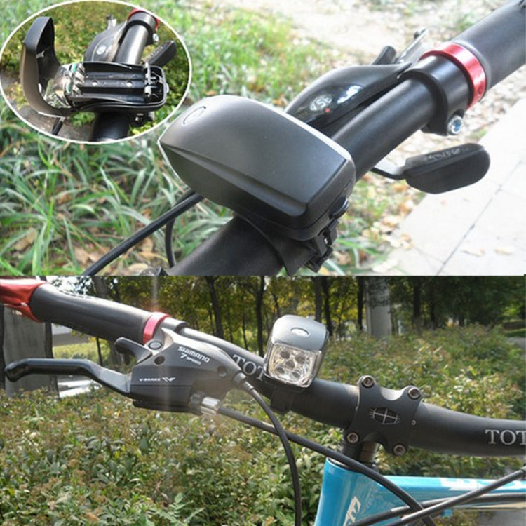 5 LED Super Bright Bicycle Weather-resistant Headlight with Stand & Three Kinds of Flashing Modes(Black)