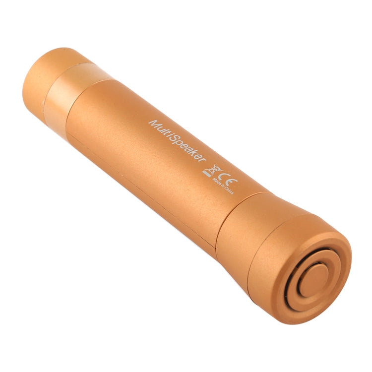 3 in 1 Multi-functional Bicycle Magic Music Flashlight MP3 Player Speaker(Gold)