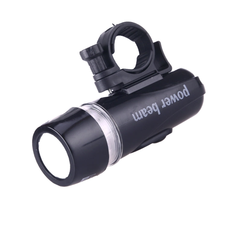 2 Modes 5-LEDs Bike Head Flash Light with Mount Bracket(Black)