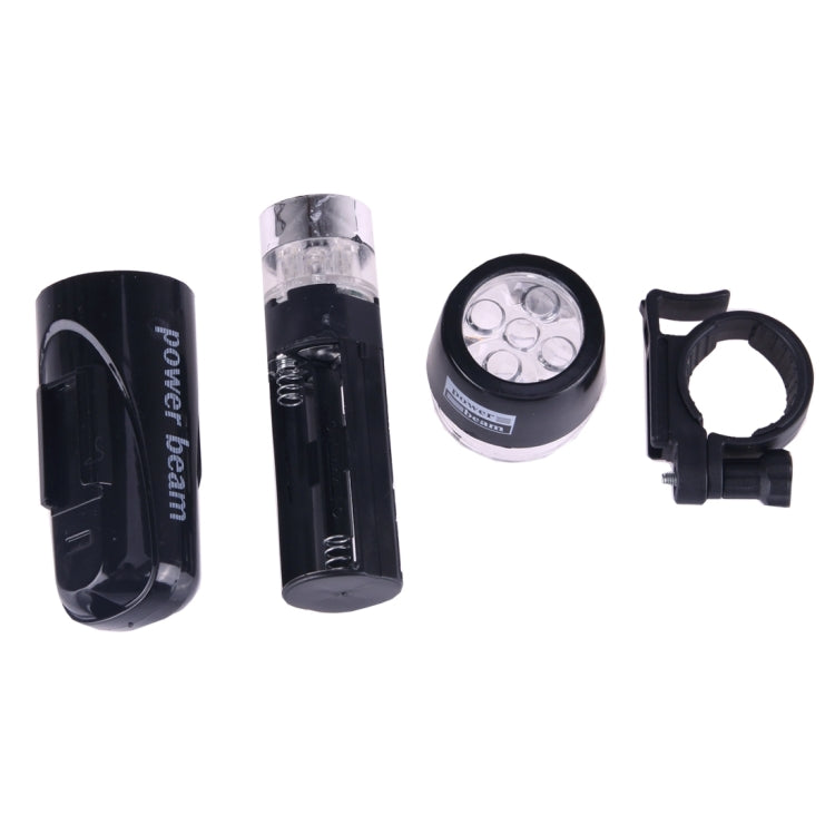 2 Modes 5-LEDs Bike Head Flash Light with Mount Bracket(Black)