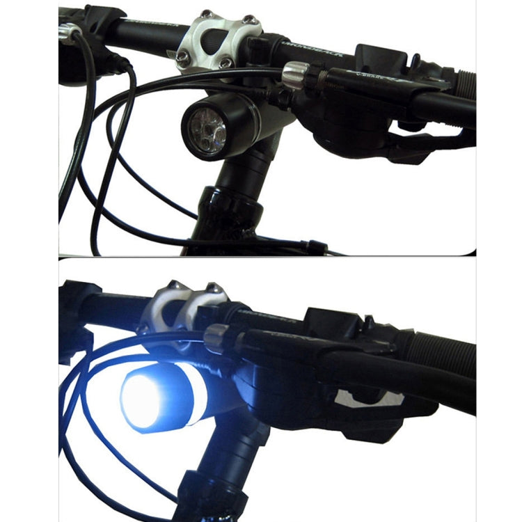 2 Modes 5-LEDs Bike Head Flash Light with Mount Bracket(Black)