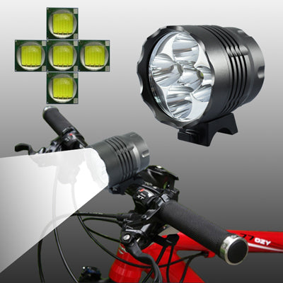 3 Mode Bicycle Lamp / Head Lamp with 5x CREE XM-L T6 LED Light, Luminous Flux: 6000lm