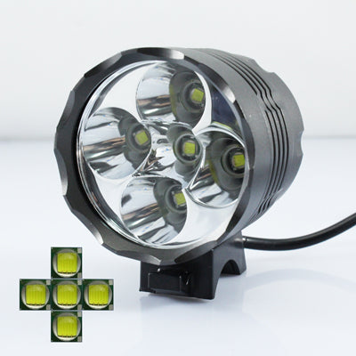 3 Mode Bicycle Lamp / Head Lamp with 5x CREE XM-L T6 LED Light, Luminous Flux: 6000lm