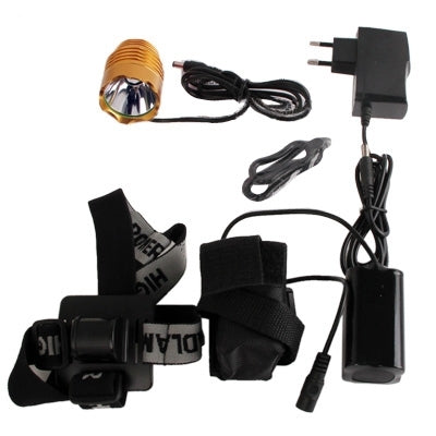 CREE XM-L T6 3 Mode 1200LM Bicycle Light and Headlight(Gold)