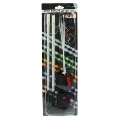 LED Decorative Red Light 2x 7 LED Light Article for Bicycle, Length: 30cm