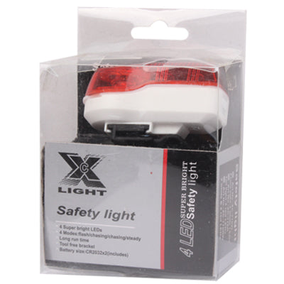3 LED Bike Flash Rear Light Safety Light with Different Flashing Modes