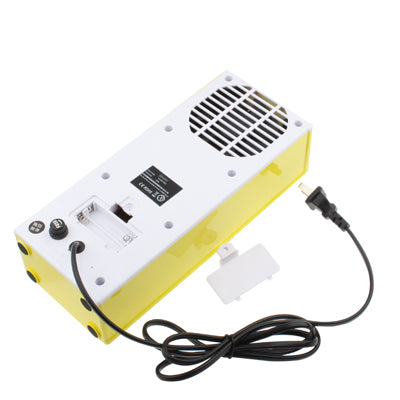 Portable LCD Display Screen Warm Air Condition, With Time / Calendar / Temperature (US Plug)(Yellow)