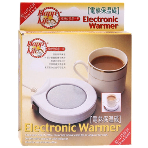 Electronic Coffee Cup Warmer Plate Beverage Heater Warm-keeper (US Plug)(White)