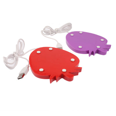Strawberry Style USB Electronic Coffee Cup Warmer Plate Beverage Warm-keeper for Office Home (Random Color Delivery)