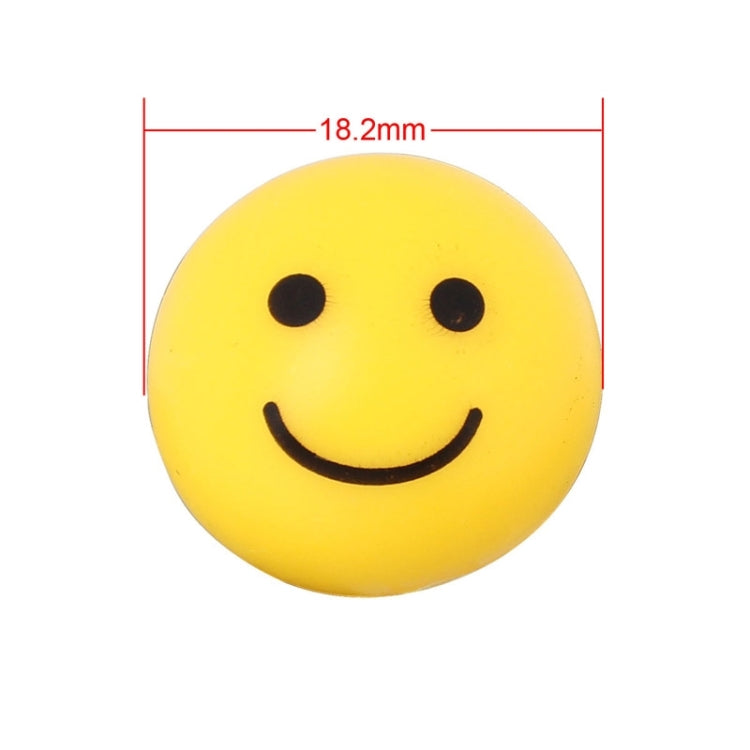 Universal 8mm Smiling Face Pattern Ball Style Plastic Car Tire Valve Caps, Pack of 4