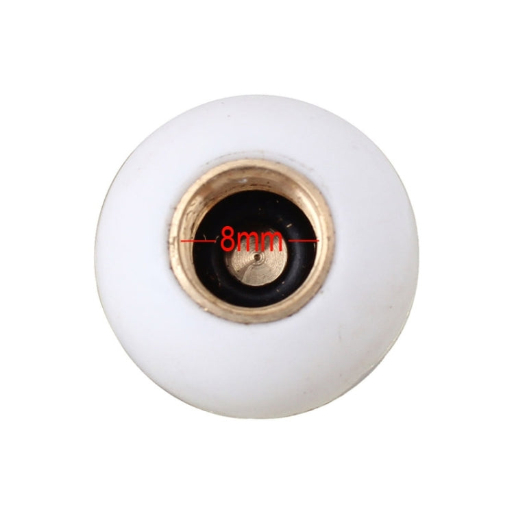 Universal 8mm Eyeball Pattern Ball Style Plastic Car Tire Valve Caps, Pack of 4