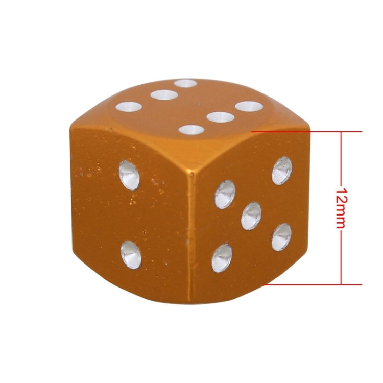 Universal 8mm Dice Style Aluminium Alloy Car Tire Valve Caps, Pack of 4