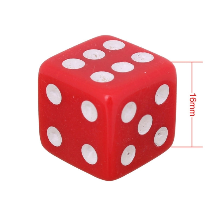 Universal 8mm Dice Style Plastic Car Tire Valve Caps, Pack of 4