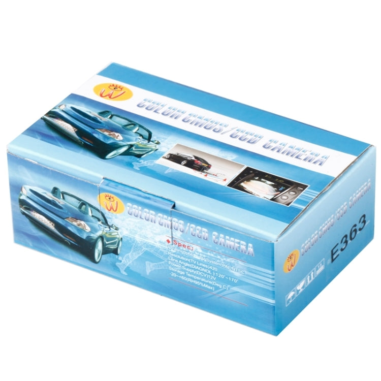 E363 120 Degree Wide Angle Waterproof Car Rear View Camera(Black)