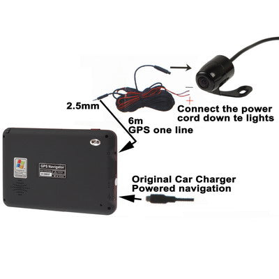 Waterproof Rear View Camera for Car GPS, Wide Viewing Angle: 120 Degree (DM306)(Black)