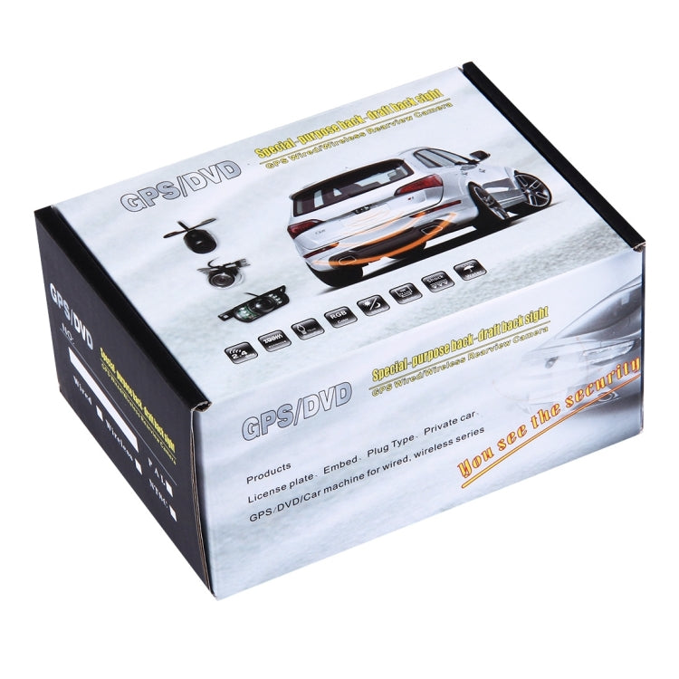 7 LED IR Infrared Waterproof Night Vision Rear View Camera for Car GPS, Wide viewing angle: 120 degree (DM320)(Black)