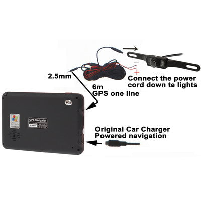 7 LED IR Infrared Waterproof Night Vision Rear View Camera for Car GPS, Wide viewing angle: 120 degree (DM700)(Black)