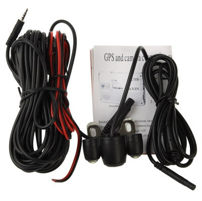 2 LED IR Infrared Waterproof Night Vision Rear View Camera for Car GPS, Wide viewing angle: 120 degree (DM808)(Black)