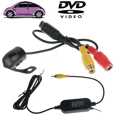 Waterproof Wireless Butterfly DVD Rear View Camera With Scaleplate , Support Installed in Car DVD Navigator or Car Monitor , Wide Viewing Angle: 170 degree (WX003)(Black)