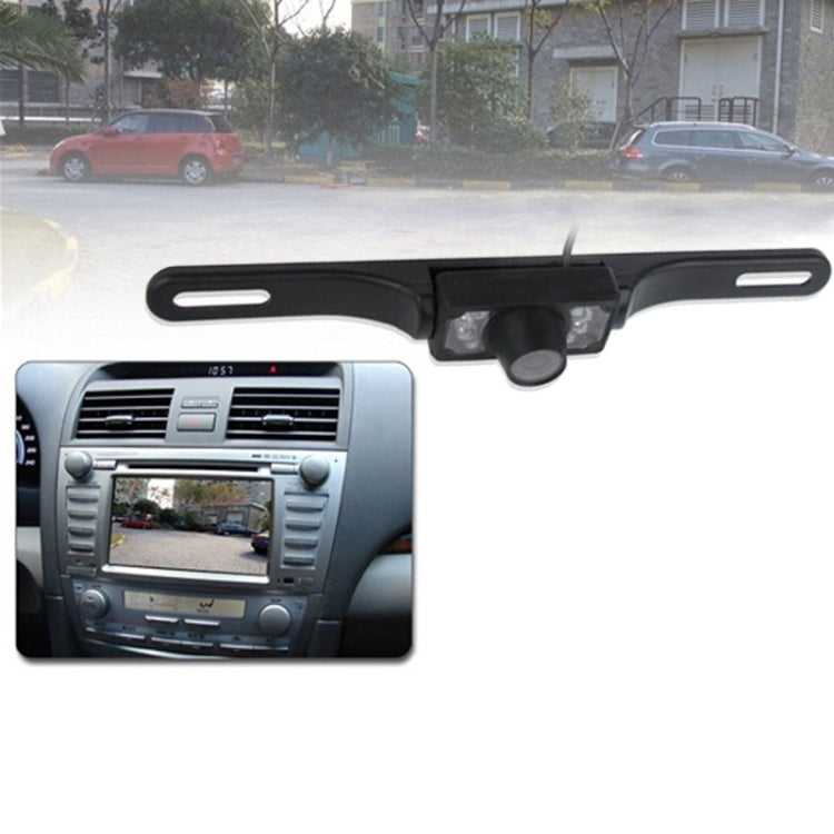 6 LED IR Infrared Waterproof Night Vision Wireless License Plate Frame Astern Backsight Rear View Camera , Support Installed in Car DVD Navigator or Car Monitor , Wide Viewing Angle: 140 degree (WD001)(Black)