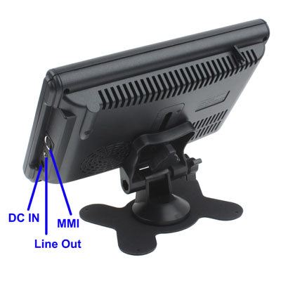 7.0 inch TFT LCD Widescreen Car Monitor with Stand, Support 3 Channels AV Input(Black)