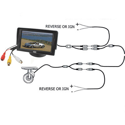4.3 inch TFT LCD Car Rearview Monitor with Stand and Sun Shade(Black)