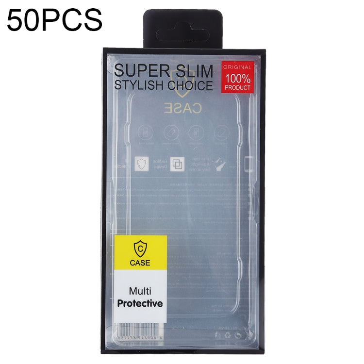 50 PCS Fashion Blister Plastic Retail Packaging Box for iPhone 5 & 5S & SE and Other Same Size Mobile Phone Case, Size: 17.5cm x 9.5cm x 1.5cm(White)