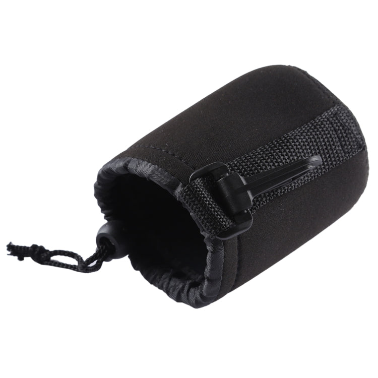 Neoprene SLR Camera Lens Carrying Bag Pouch Bag with Carabiner, Size: 8x10cm(Black)