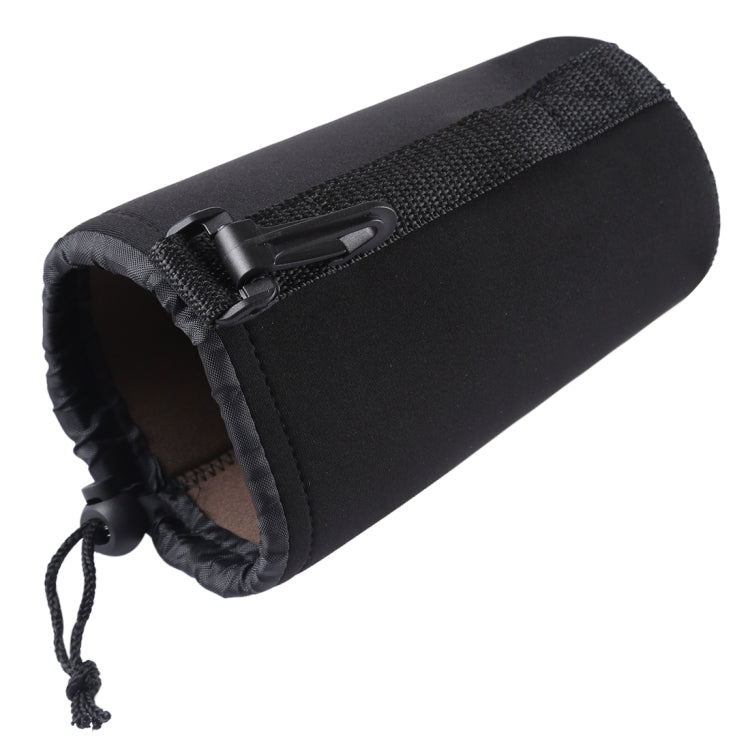 Neoprene SLR Camera Lens Carrying Bag Pouch Bag with Carabiner, Size: 10x18cm(Black)