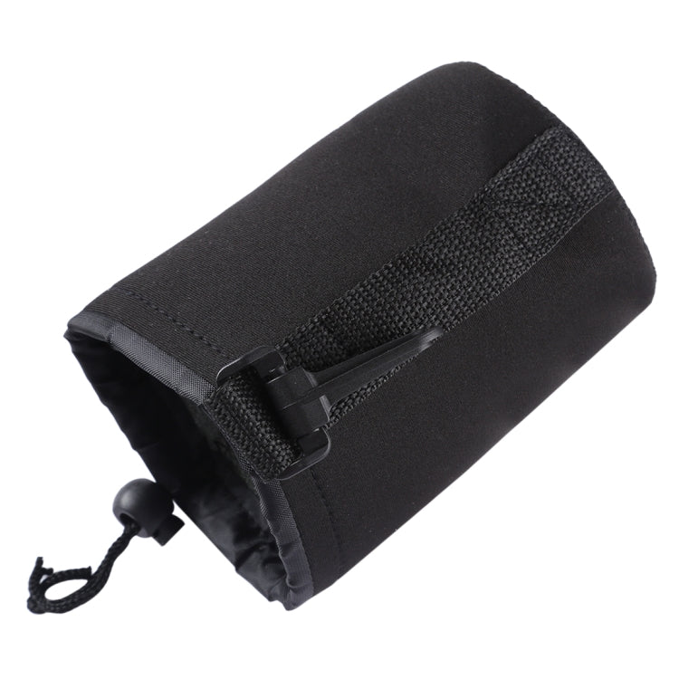 Neoprene SLR Camera Lens Carrying Bag Pouch Bag with Carabiner, Size: 10x14cm(Black)