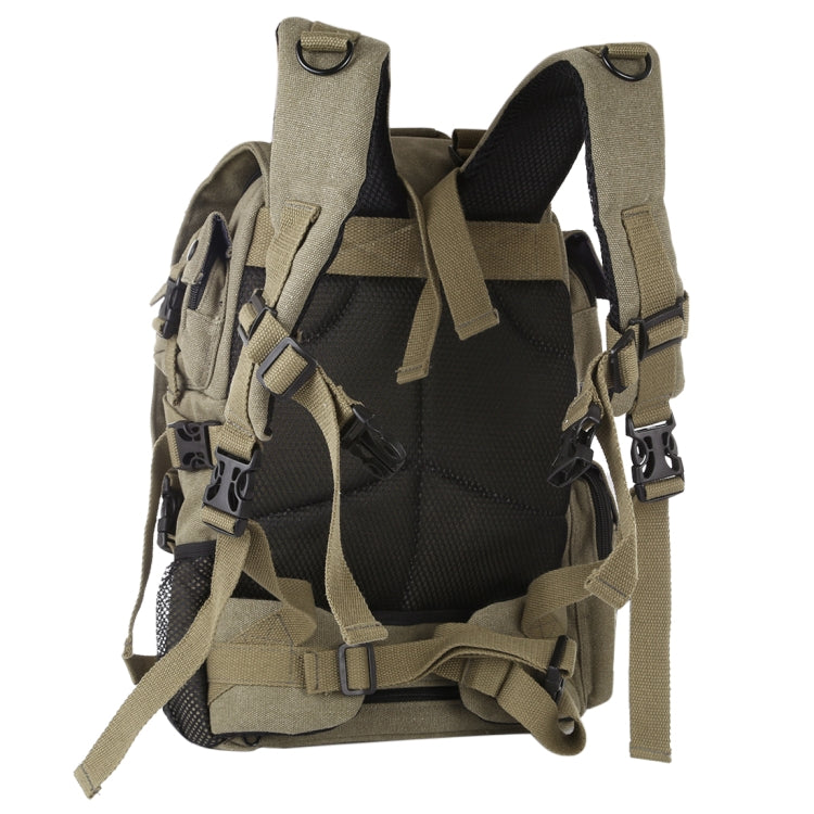 Yadanli Dual Shoulders Backpack Digital Camera Bag(Army Green)