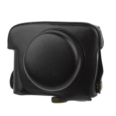 Fixed Focal Leather Camera Case Bag for Panasonic GF2 (Black)